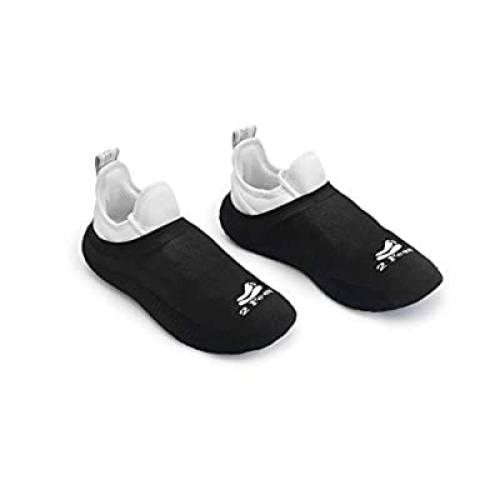 Expired: 2 FEET Dance Socks Over Shoes on Carpet Floors (1 Pair Pack / 2 Socks) (Black)