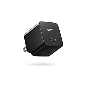 USB C Charger, AUKEY Minima Fast Charger with Foldable Plug, Ultra-Compact USB C Wall Charger for iPhone 12/ 12 Mini/12 Pro Max, AirPods Pro, Samsung, Pixel 4-Black (Cable Not Included) - $7.54 ($12.42)