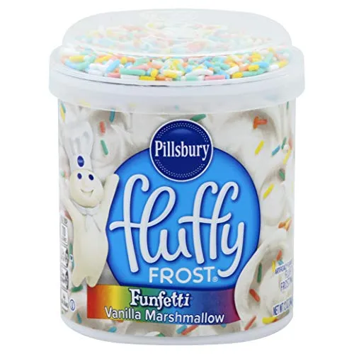 Pillsbury Fluffy Frost Funfetti Vanilla Marshmallow Flavored Fluffy Frosting, 12-Ounce