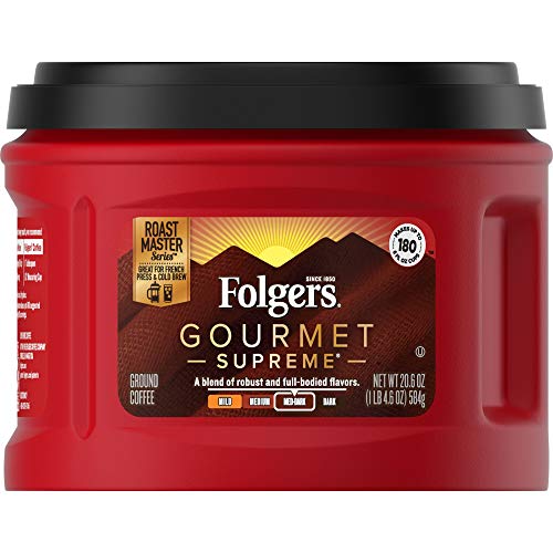 Folgers Gourmet Supreme Medium Dark Roast Ground Coffee, 20.6 Ounces (Pack of 3) - $11.92 ($17.67)