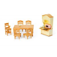 Calico Critters Dining Room Set – 22-piece toddler furniture set