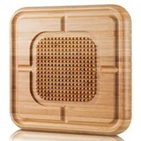 Expired:&nbsp;Carving Board, Bamboo Butcher Block with Juice Groove, Reversible Kitchen Chopping Board & Serving Tray with Spikes, Stabilizes Turkey, Meat, Vegetables While Carving