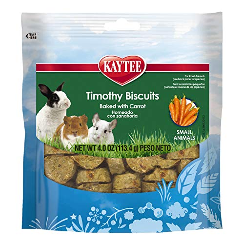 Kaytee Timothy Biscuits Baked Carrot Treat, 4-Oz Bag