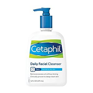 Cetaphil Facial Cleanser, Daily Face Wash for Normal to Oily Skin, 16Oz Basic 32 Fl Oz (Pack of 2) - $12.10 ($16.43)
