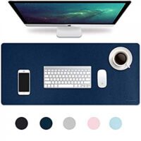 Expired: Desk Pad Office Desk Mat, 35.4″ x 15.7″ Desk Blotter Protector, PU Leather Waterproof