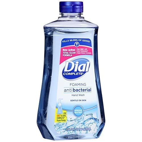 Dial Complete Antibacterial Foaming Hand Soap Refill, Spring Water, 32 Fl Oz