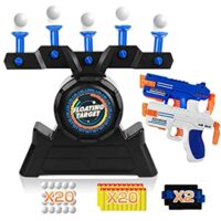 Expired: Floating Ball Shooting Game for Kids RegeMoudal Hover Shot Floating Target with 2 Foam Dart Guns,20 Foam Balls,20 Darts,2 Wrist Belt Floating Ball Targets