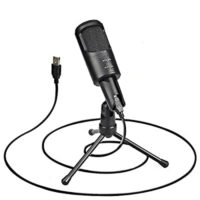 Expired: GUERMOK USB Microphone Computer Condenser PC Gaming Mic with Tripod Stand and Built-in Windproof Sponge for Streaming, Vocal Recording, YouTube, Skype, Twitch