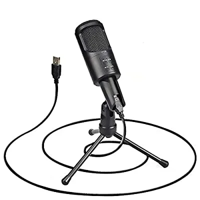70% off - Expired:&nbsp;GUERMOK USB Microphone Computer Condenser PC Gaming Mic with Tripod Stand and Built-in Windproof Sponge for Streaming, Vocal Recording, YouTube, Skype, Twitch