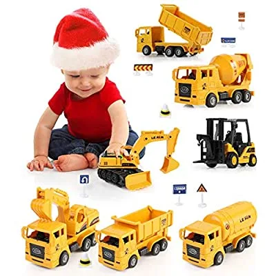 72% off - Expired:&nbsp;Geyiie Construction Vehicles for Kids,  Excavator Digger ,Tractor Bulldozer ,Dump Cement Toys Gifts for Toddlers