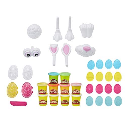 Play-Doh Easter Basket Toy 25-Piece Bundle, Make Your Own Easter Bunny Kit with Eggs, Stampers, and 10 Cans of Non-Toxic Modeling Compound, Easter Crafts for Kids 3 Years and Up, 2-Ounce Cans - $9.99 ($14.97)