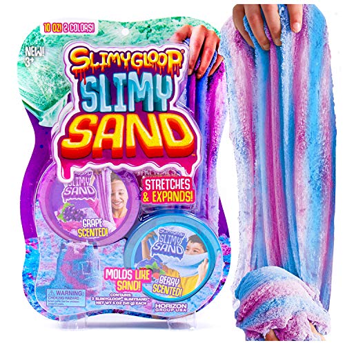 SLIMYSAND Twist – Blue/Purple, Scented, Grape & Berry, Stretchable, Moldable Cloud Slime, Play Sand 10oz.