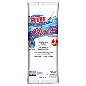 HTH 52017 Shock Treatment Swimming Pool Chlorine Cleaner, Single
