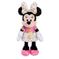 Disney Easter Large 19 Inch Plush Minnie Mouse in Spring Themed Dress and Oversized Matching Bow, Easter Basket and Presents