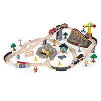 KidKraft Bucket Top Construction Train Set, 61-Piece