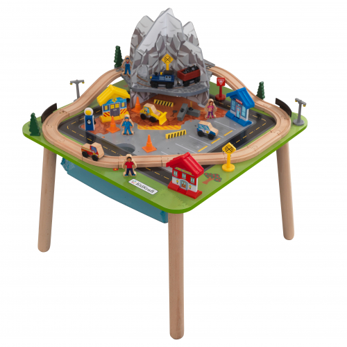 KidKraft Rocky Mountain Train Set & Table with 50 Accessories Included