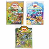 Melissa & Doug Reusable Puffy Sticker Wild Adventures Bundle: Safari, Dinosaur and Ocean