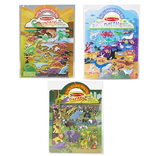 Melissa & Doug Reusable Puffy Sticker Wild Adventures Bundle: Safari, Dinosaur and Ocean - $9.48 ($15.72)
