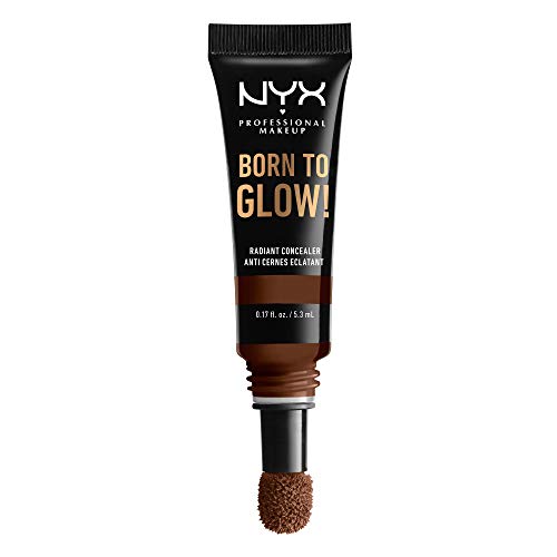 NYX PROFESSIONAL MAKEUP Born To Glow Radiant Concealer – Deep Walnut, With Cool Undertone