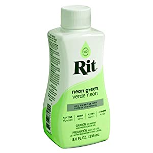 Rit All-Purpose Liquid Dye, 8 oz, Neon Green, 8 Fl oz
