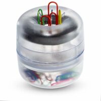 Officemate Designer Paper Clip Dispenser with Heavy Duty Magnet, Clear (93695)