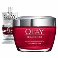 Olay Regenerist Micro-Sculpting Cream Face Moisturizer with Hyaluronic Acid, Niacinamide & Vitamin B3+, Fragrance-Free, 1.7 Ounce + Whip Face Moisturizer Travel/Trial Size Gift Set