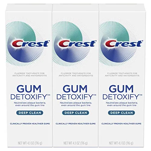 Crest Toothpaste Gum Detoxify Deep Clean, 4.1oz (Pack of 3)
