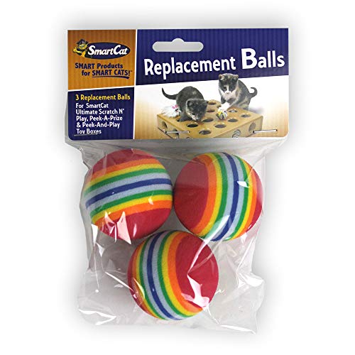 Pioneer Pet Toy Box Balls for Cat Colors may vary, 3 Count