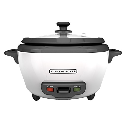 BLACK+DECKER RC506 6-Cup Cooked/3-Cup Uncooked Rice Cooker and Food Steamer, White