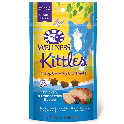 Wellness Kittles Grain-Free Chicken & Cranberries Recipe Crunchy Cat Treats, 2 Ounce Bag - $1.21 ($2.32)
