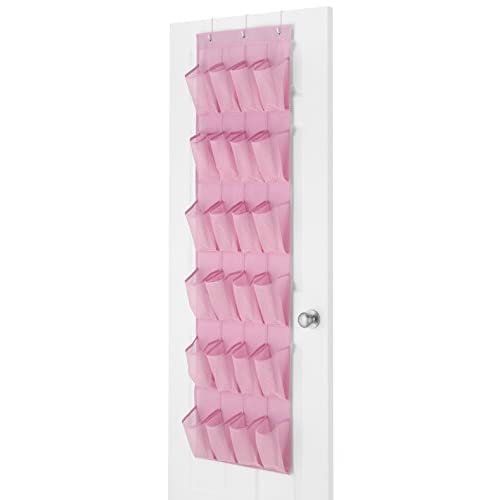 Whitmor 24 Pocket Over the Door Shoe Organizer – Pink - $6.84 ($13.99)