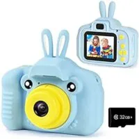 Expired:&nbsp;Agoigo Kids Digital Action Cameras Anti-Drop Mini 2 Inch Screen with 32GB Card and Soft Silicone Case (Blue)