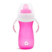 Munchkin Gentle Transition Sippy Cup with Trainer Handles, 10 oz, Pink