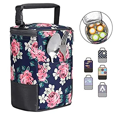 Expired: Baby Bottle Bag Insulated Breastmilk Cooler Tote Bag for Travel (fit Four 8-Ounce Bottles)