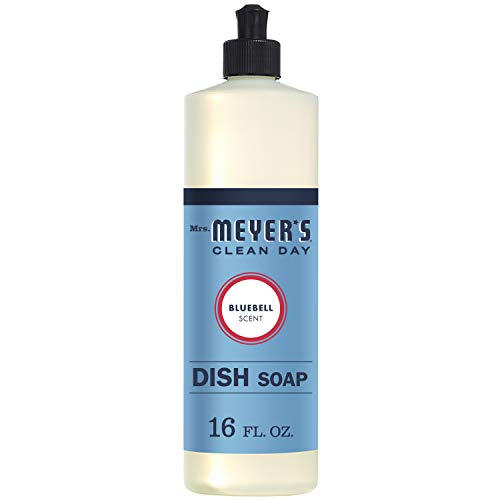 MRS. MEYER’S CLEAN DAY Liquid Dish Soap, Cruelty Free Formula, Bluebell Scent, 16 Fl Oz