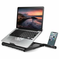 ELECOM Ergonomic Laptop Stand/Multi-Angle/Heat Vent/Foldable Up to 15.6 inches Black