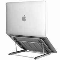 Adjustable Portable Aluminum Ventilated Laptop Holder for 10-15.6 inches (Silver)