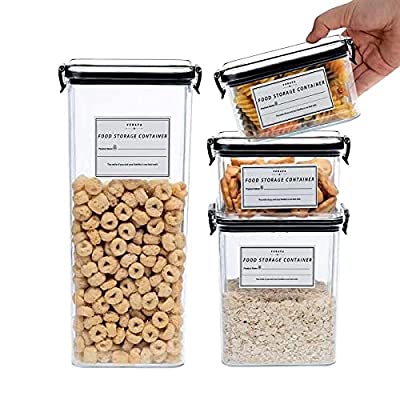 Expired: Food Storage Containers Airtight VEKAYA-2 to 5 Plastic Kitchen Pantry Organization Storage Containers