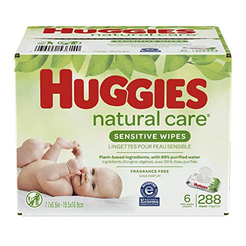 Huggies Natural Care Sensitive Baby Diaper Wipes, Unscented, Hypoallergenic, 6 Packs (288 Wipes) - $8.06 ($9.92)