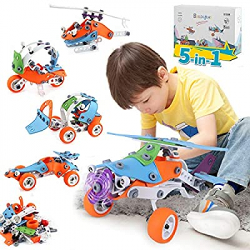 Expired: LAYKEN STEM Learning Toys for 6-12 Years Engineering Construction Toy Set, DIY Building Models (5in1)