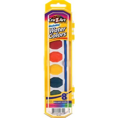 Cra-Z-art Washable Watercolors with Brush, 8 Colors, 1 Tray (10651) - $0.87 ($3.44)