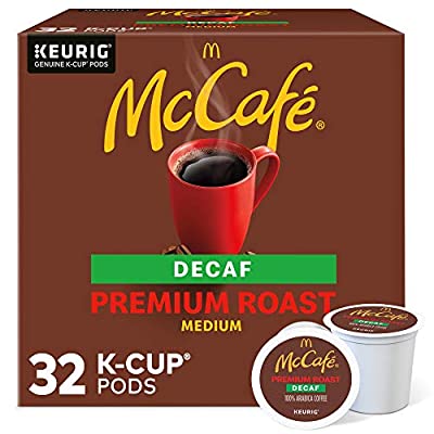 32 Ct McCafe Keurig Single Serve K-Cup Pods, Premium Roast Decaf
