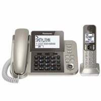 Panasonic KX-TGF350N Corded / Cordless Dect 1 Handset Landline Telephone,Champagne Gold