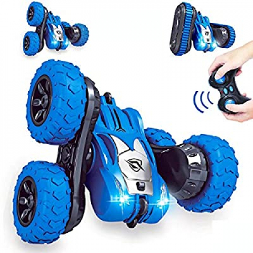 Expired: SZJJX Remote Control Car 2 in 1 Tire Switching RC Stunt Cars 4WD 2.4Ghz Double Sided Rotating Vehicles 360° Flips