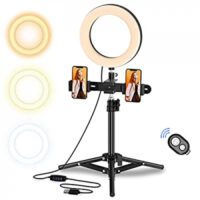 Expired: Selvim 8″ Selfie Ring Light with Tripod Stand, 3000-6000K LED Ring Light Kit