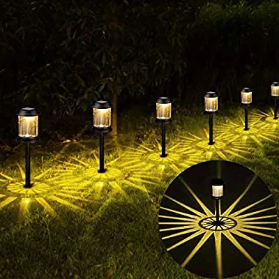 Expired: Solar Lights Outdoor Garden Decorative – 6Pack Solar Pathway LED Lights Waterproof Auto On/Off