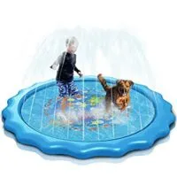 Expired:&nbsp;Splash Pad & Prinker for Kids,KBG 68″ Splash Play Mat Outdoor Infantable Wading Swimming Pool