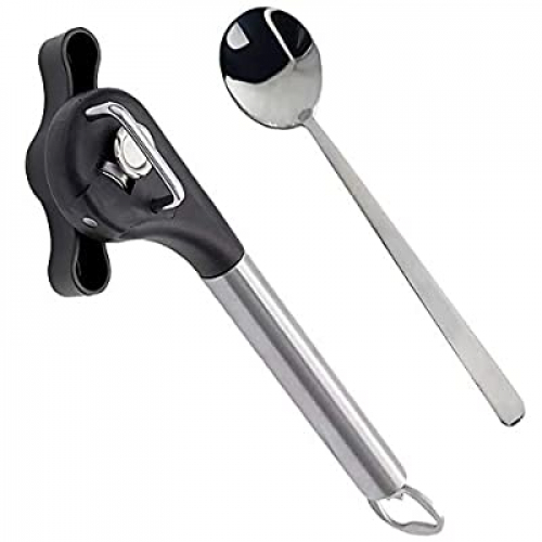 65% off - Expired: Stainless Steel Easy To Rotate Non-Slip Rotary Knob, 2 In 1 Kitchen Can Opener Tool.