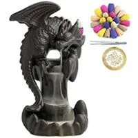 Expired:&nbsp;VVMONE Dragon Ceramic Incense Holder with 100 Cones, Waterfall Backflow Incense Burner, Aromatherapy