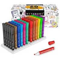 Expired:&nbsp;60 Pack Hethrone Dry Erase Marker – 12 Assorted Colors, Whiteboard Markers With Chisel Tip